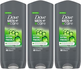 Men+Care Refreshing Extra Fresh 3-In-1 Hair, Body And Face Wash Pack Of 6 With 24-Hour Nourishing Micromoisture Technology Body Wash For Men 400 Ml