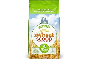 Natural Wheat Multi-Cat Compostable Cat Litter: Ultimate Odor Control and Clumping