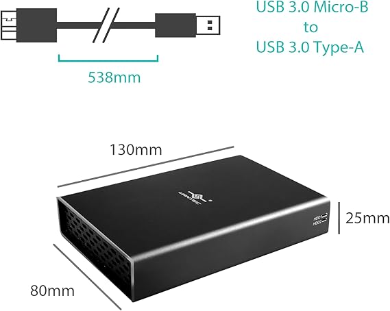 Vantec Nexstar GX USB 3.0 Dual 2.5 SATA SSD/HDD RAID Enclosure, Black (NST-272S3-BK)