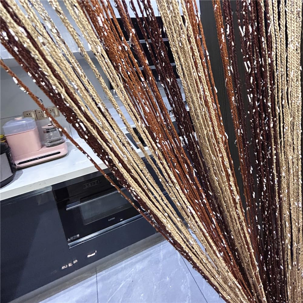 ave split Decorative Door String Curtain Wall Panel Fringe Window Room Blind Divider Tassel Screen Home 100cm*200cm (#018331)