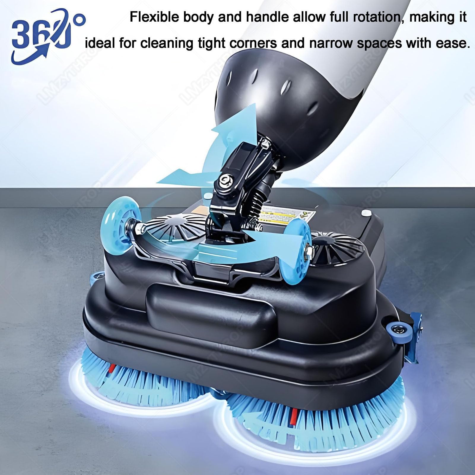 Mini limpiador de suelos, máquina de limpieza ultra compacta de 17 pulgadas para el hogar, oficina, baños y pequeños espacios comerciales, ideal para azulejos y suelos sellados