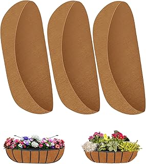 Brown Felt Hanging Basket Liners