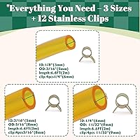 Vista 2 de Kit de línea de combustible de TPU premium, 3 tamaños (3 mm ID/5 mm OD, 5 mm ID/8 mm OD, 6 mm ID/9 mm OD), 2 m cada uno, con 12 abrazaderas