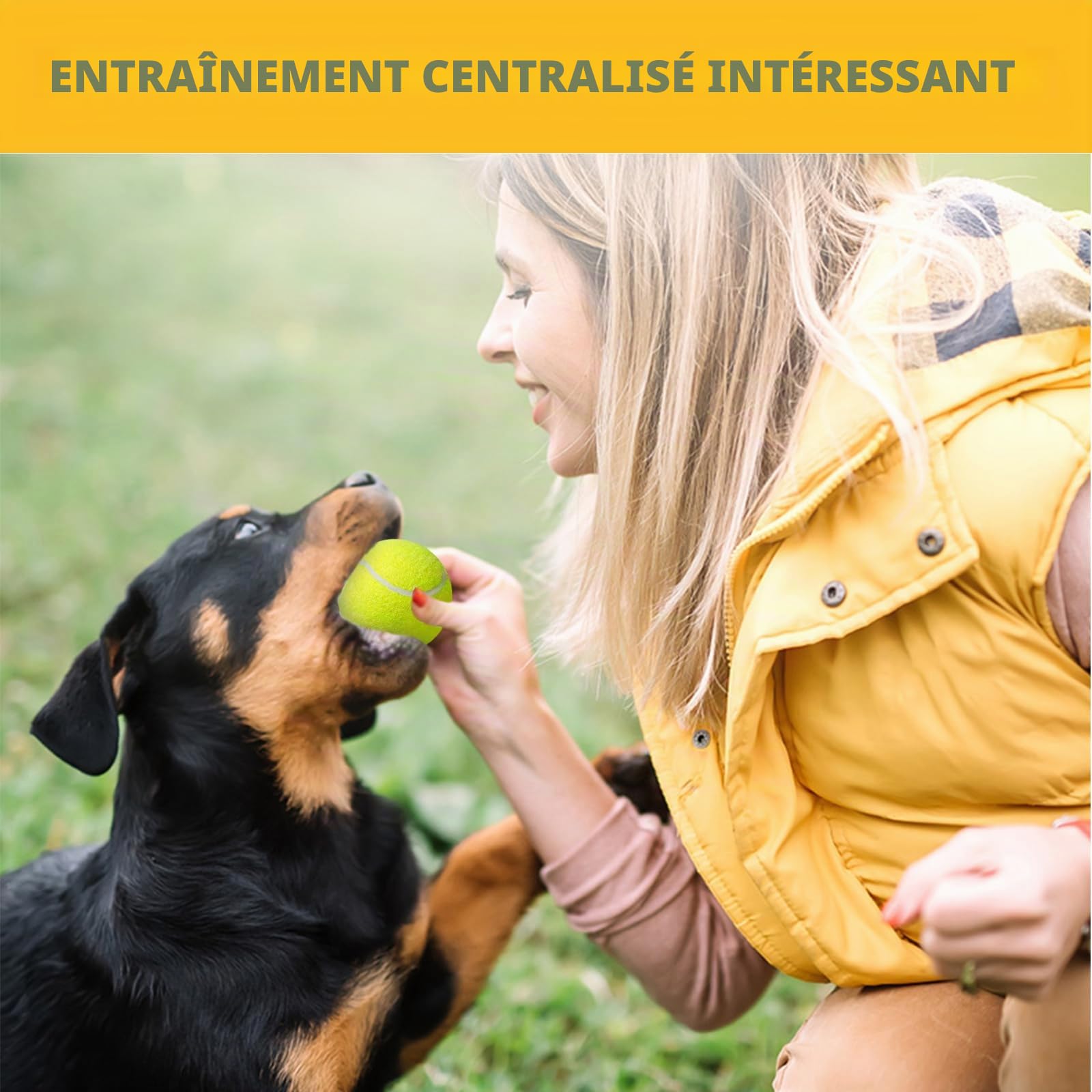 BYZESTY 18 Balles Tennis Chien 5 cm – Mini Balle de Tennis pour Chien, Balles pour Chiens Compatibles Lanceur de Balles, Jouet Chien Élastique