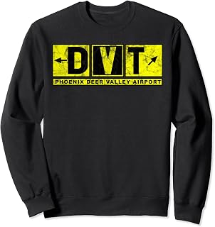 DVT Phoenix Deer Valley Airport Taxiway Sign Pilot Vintage Sweatshirt