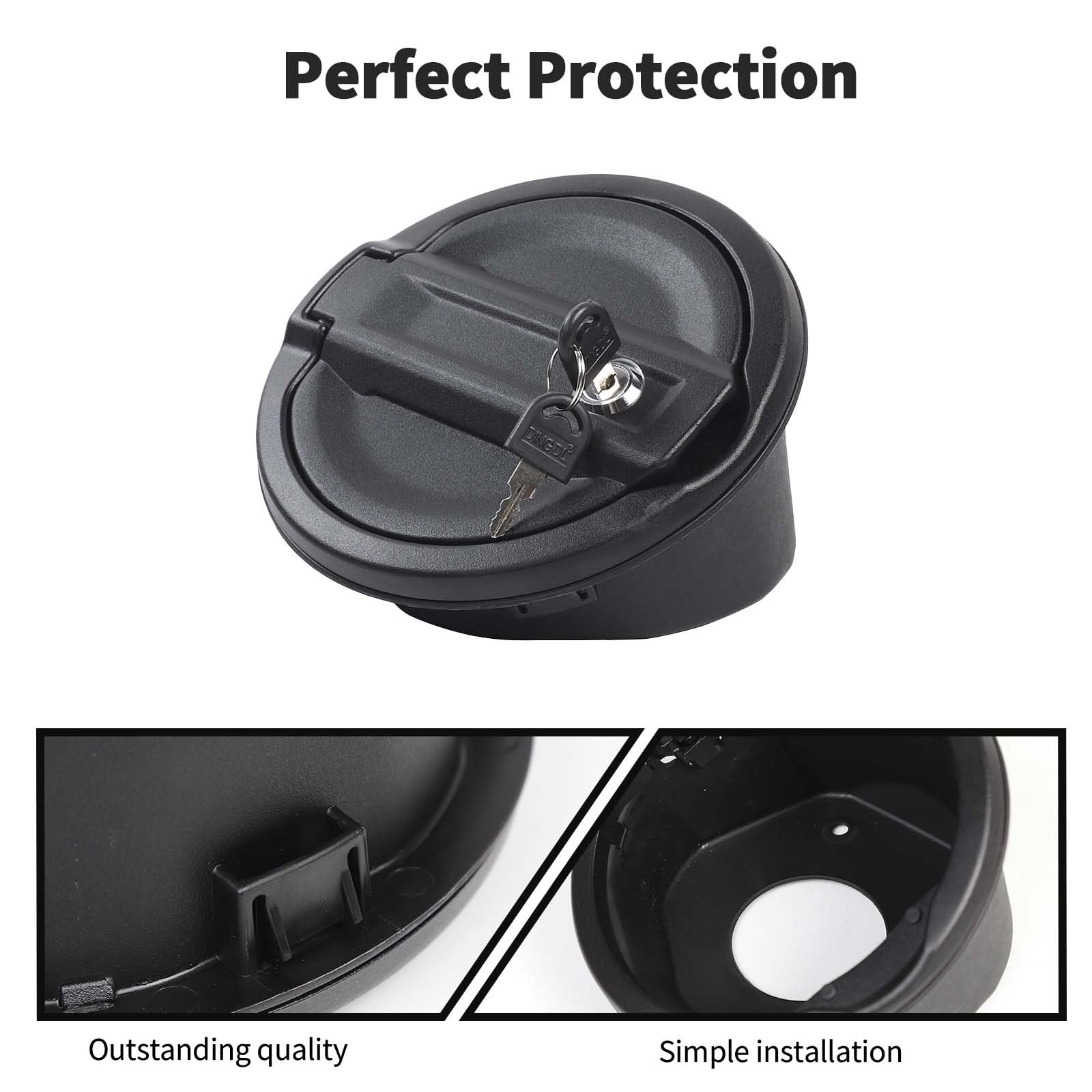 Bouchon De Gaz Verrouillable Bouchon De Carburant 5278655 Couvercle De Réservoir De Carburant De Gaz Verrouillable AB Avec 2 Clés Pour Jeep Gladiator Wrangler Cherokee