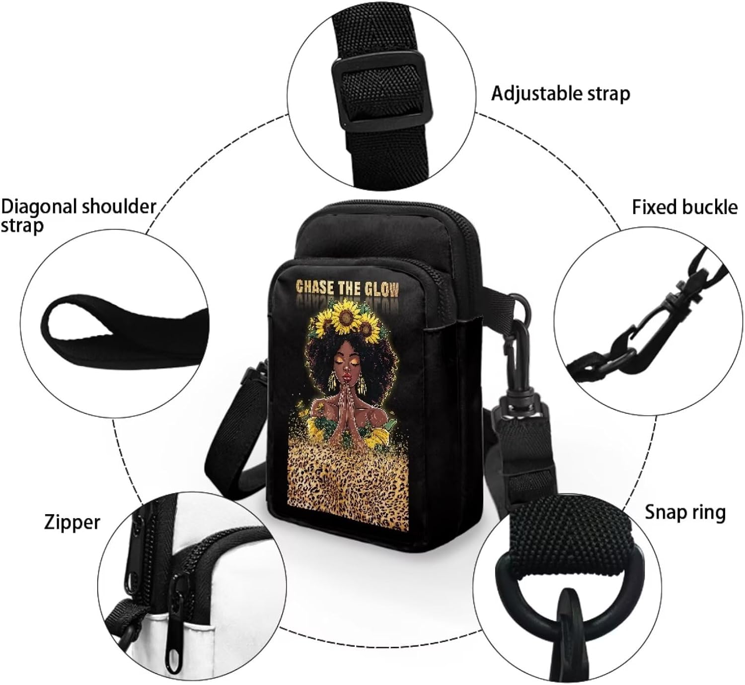 Women's Crossbody Bags Small Messenger Satchel Bag Handbags Key Card Wallet Holder for Women Men