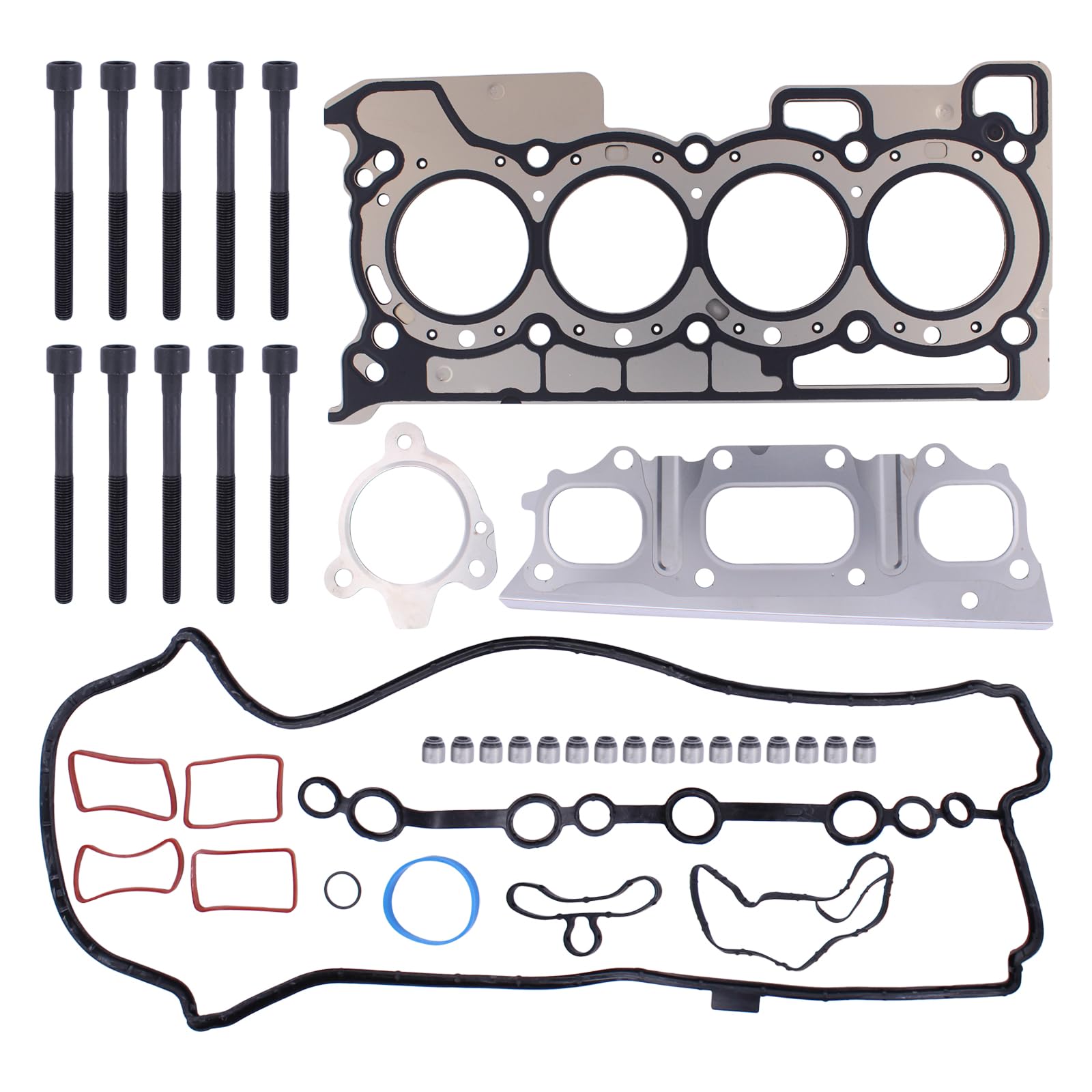 Engine Cylinder Head Gasket Set with Bolts for Ni-ssan Juke Qashqai Da-cia Duster 1.2 DiG-T