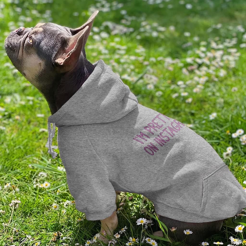 I'm Prettier Dog Hoodie with Pocket - Quotes Printed - Social Media - Black, L