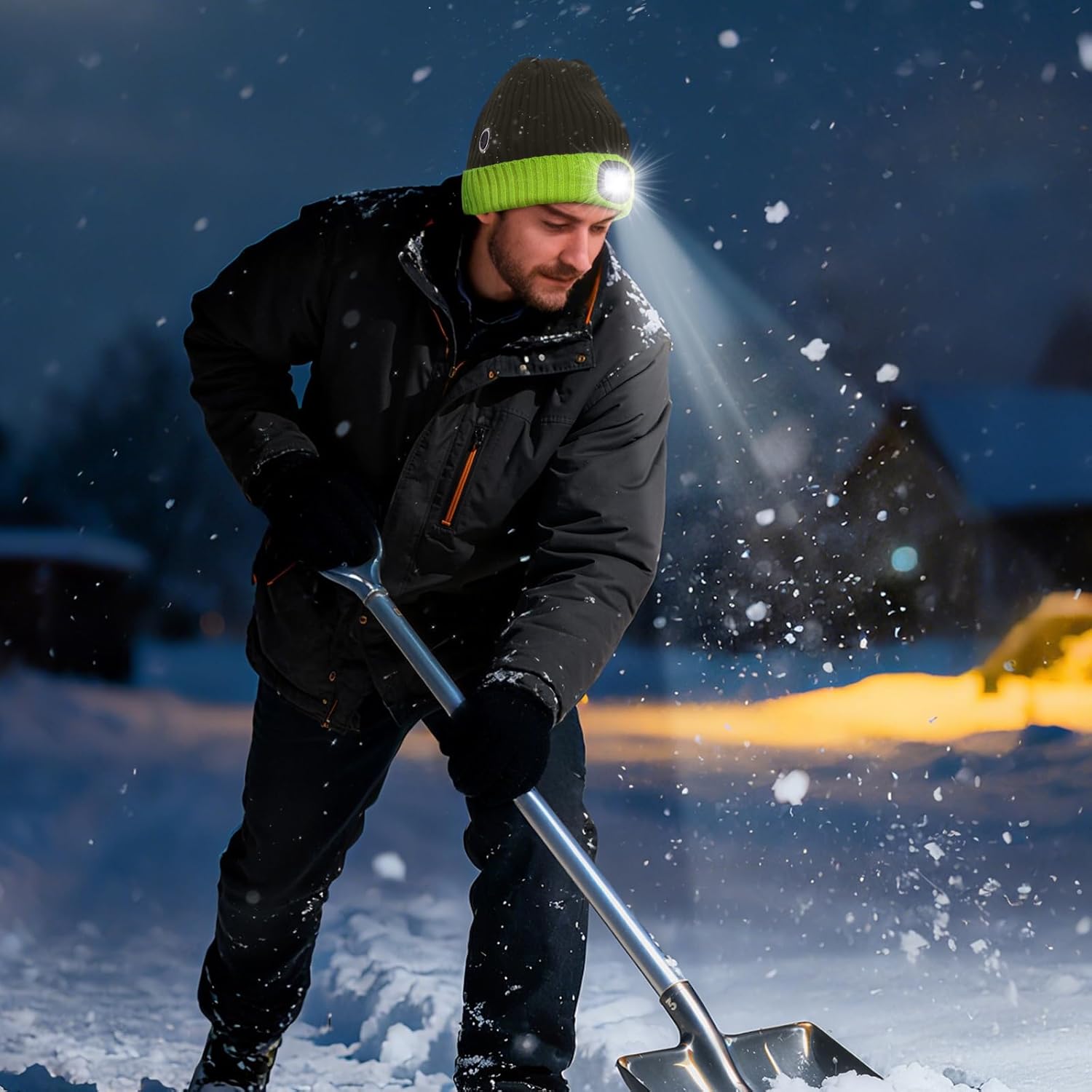 Heated Hat with Led Light, Knit Heated Beanie with 5V 4000mAH Rechargeable Battery Gifts for Men and Women - Image 9