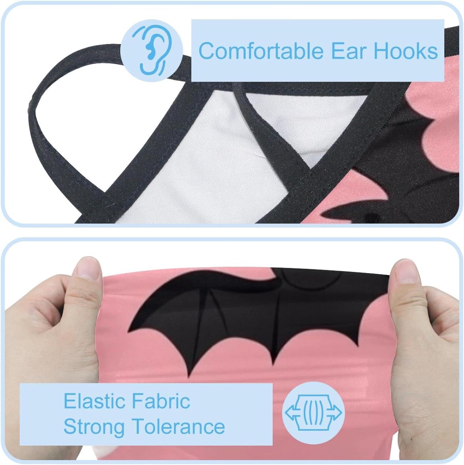 4 Pieces Halloween Bats Candies Pumpkins Neck Gaiter Bandana Face Mask, Sun Cooling Scarf Gator Cover Head for Men Women