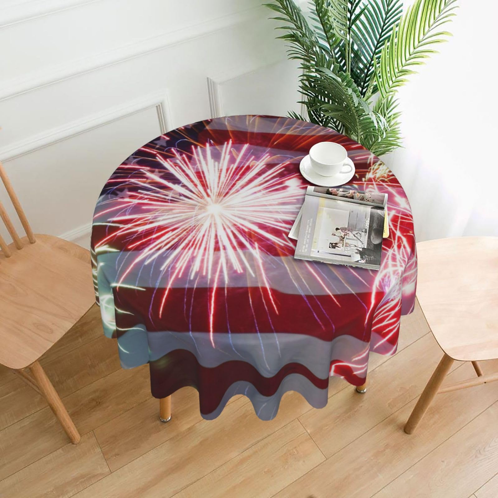 Nappe ronde infroissable antitache 150 cm : finis les plis et les taches en fête
