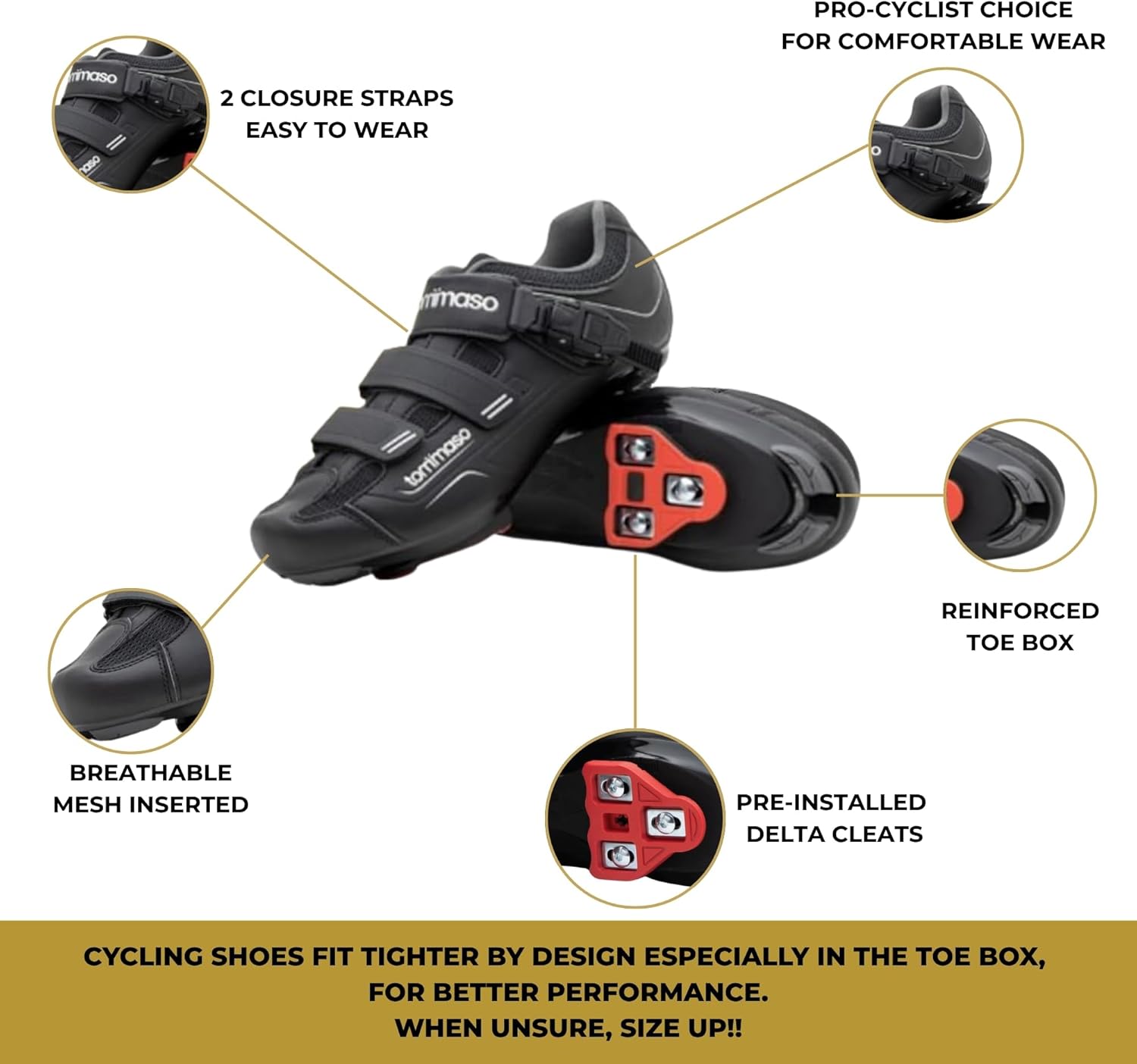 Tommaso Strada Mens SPD & Peloton Shoes—Ready-to-Ride with Peloton Delta Cleat or SPD Cleats for Indoor Bikes—Explore Vareity Cycling Shoes & Bike Accessories. - Image 5