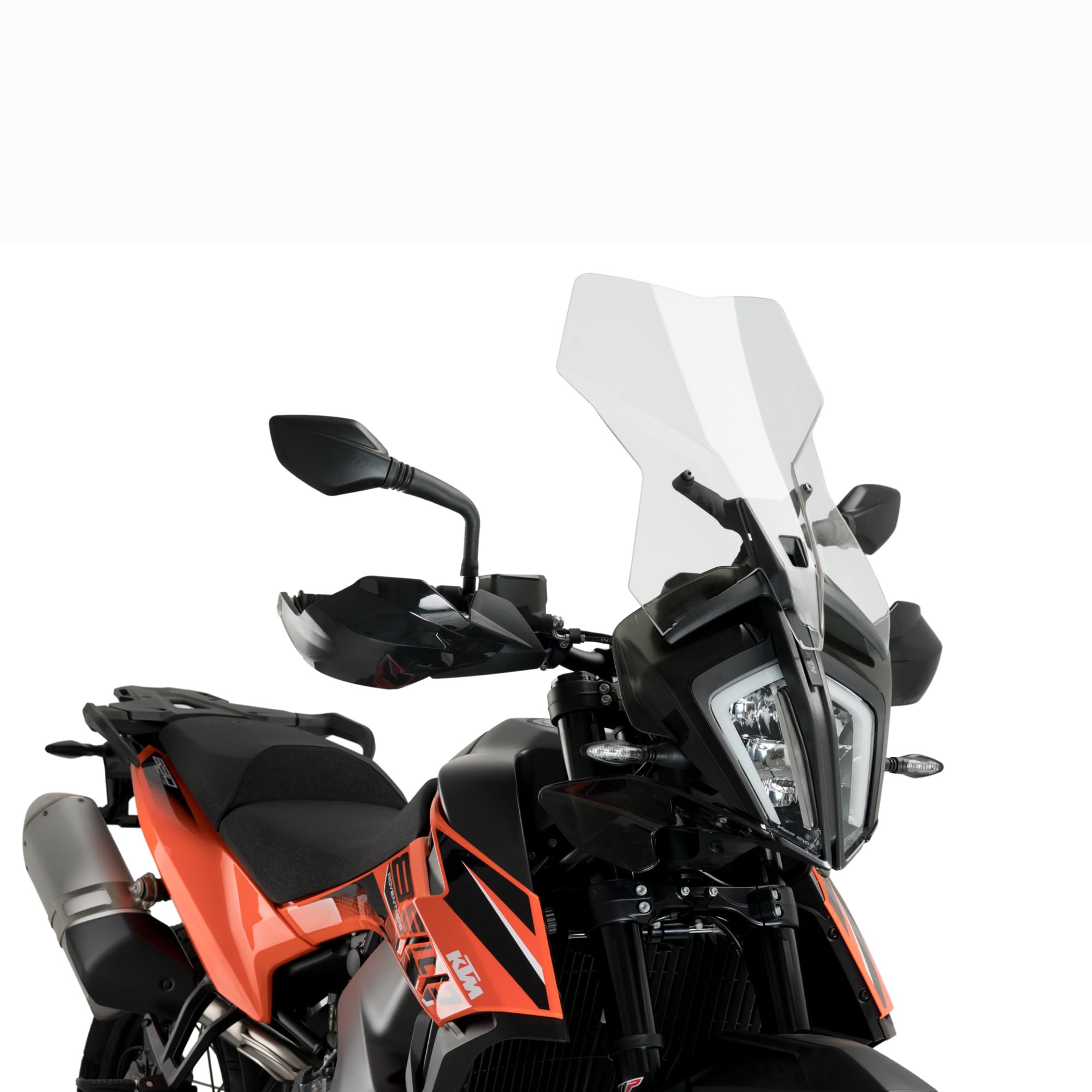 Cupolino Moto Parabrezza Plexiglass JD9 TOURING Trasparente COMPATIBILE CON MOTO KTM ADVENTURE 890 R RALLY 2021-2022