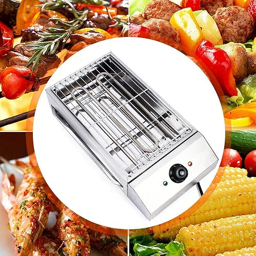 Miniatura 3 de Planchas eléctricas, parrilla de acero inoxidable, sin humo, sartén para horno sin humo, multifuncional, calefacción de mesa para fiestas, hogar,