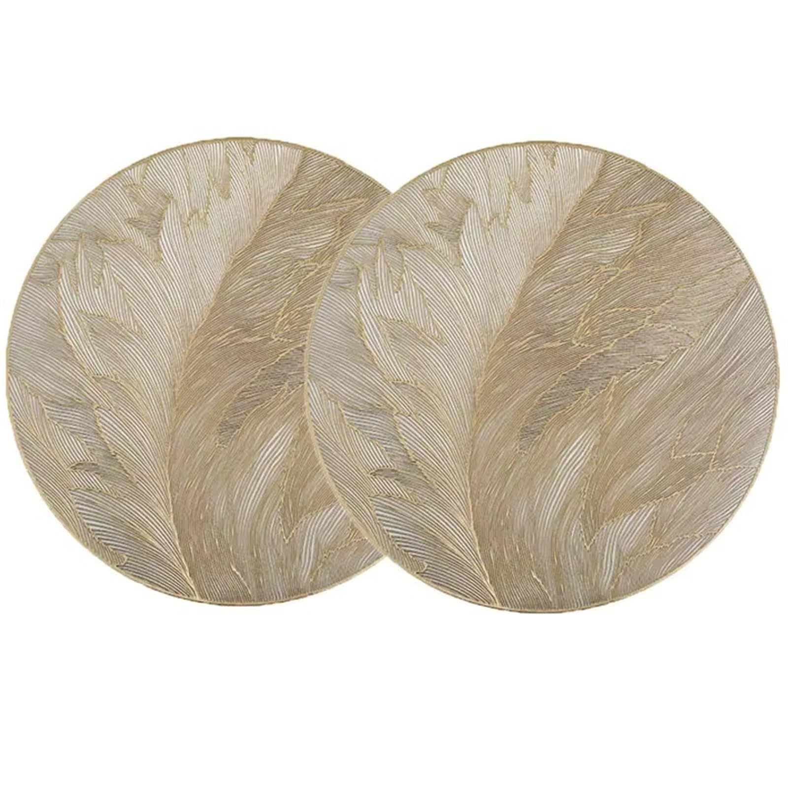 Set de table napperons ronds or pour sublimer vos dîners de fête