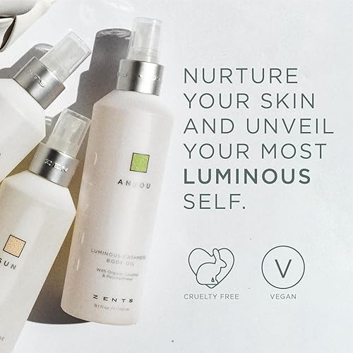 Miniatura 9 de Zents Set de loción corporal y aceite de cachemira (tierra), loción probiótica antienvejecimiento, suaviza e hidrata la piel con aceite de coco