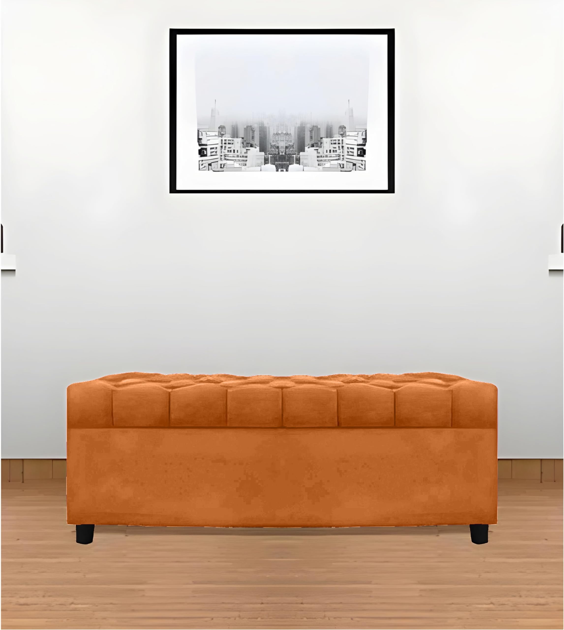 AMATA Eagle 2 Seater Ottoman/pouffy with Storage Cushions Perfect for Home Living Room and Guests (Orange 3, 2 Seater) (B0CVDQFQSX) Amazon Price History, Amazon Price Tracker