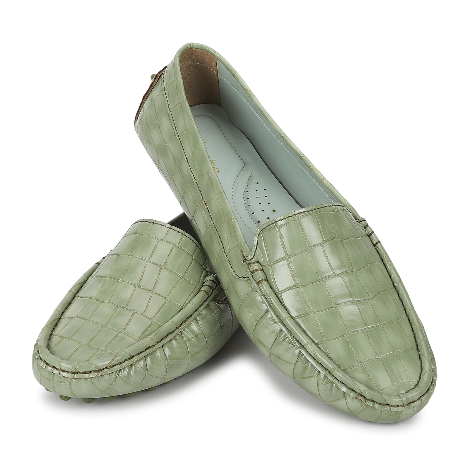 YOHO Bliss Comfortable Slip On Semi Casual Loafer for Women | Stylish Fashion Moccasins Range | Cushioned Footbed Finish | Flexible | Style & All-Purpose | Formal Office Wear Shoe Olive (B0CCD75B7K) Amazon Price History, Amazon Price Tracker