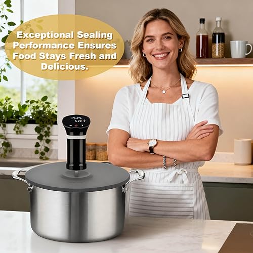 Miniatura 5 de Sous Vide - Tapas de silicona para olla de precisión, se adaptan a hasta 11 ollas, compatibles con cocinas de precisión Anova Culinary Sous Vide,
