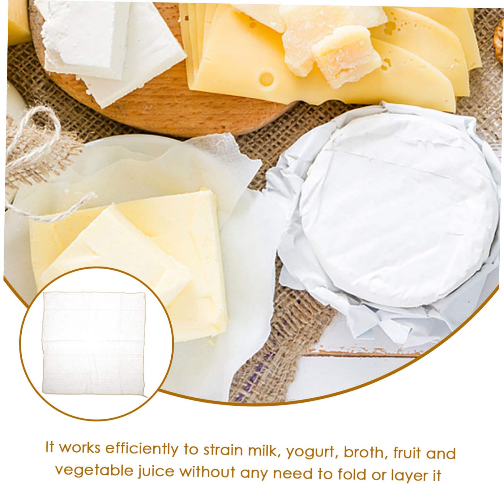 CIYODO 12pcs Tofu Straining Cloth Reusable Cheesecloth for Cooking Straining for Nut Sauces Soups and Basting Unbleached Kitchen Essential