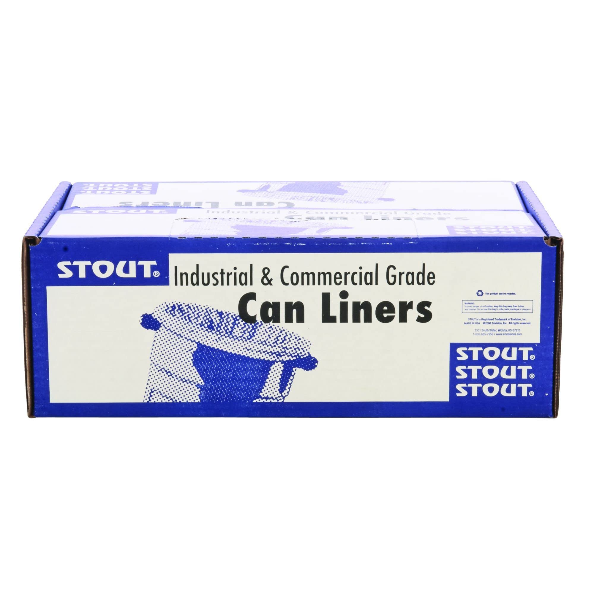 Stout - Bolsas de basura de contenido reciclado, color marrón, 100 unidades (paquete de 1)