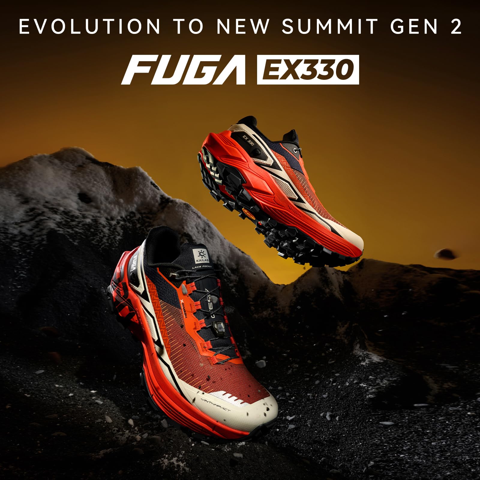 KAILAS Fuga EX 330 - Zapatos de correr para hombre, ligeros, antideslizantes, transpirables, transpirables, para correr, caminar