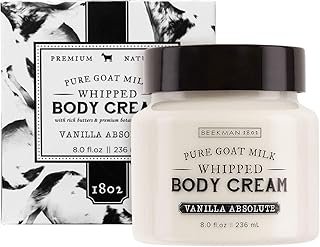 Beekman 1802 - Whipped Body Cream - Vanilla Absolute - Goat Milk Body Butter, Daily Hydration for Dry Skin - Naturally Exfoliating Body Cream - Good for Sensitive Skin - Goat Milk Bodycare - 8 oz