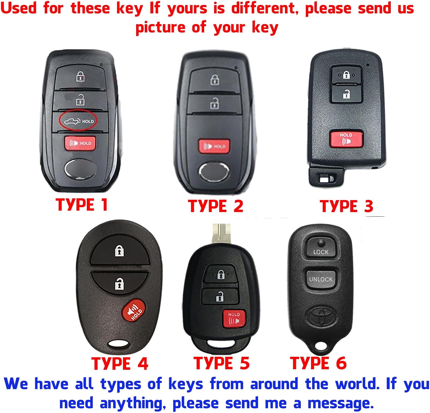 Leather Key Fob Cover Compatible with 2024–2025 Toyota Tacoma TRD Off-Road, TRD Pro, Trailhunter, SR5, SR, Limited, PreRunner – Custom Key Case, Keychain Holder, Gift for Tacoma Owners