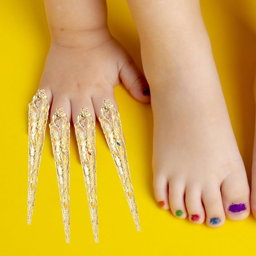 Amazon.co.jp: minkissy 10個 金属の爪 コスプレリング コスプレ爪