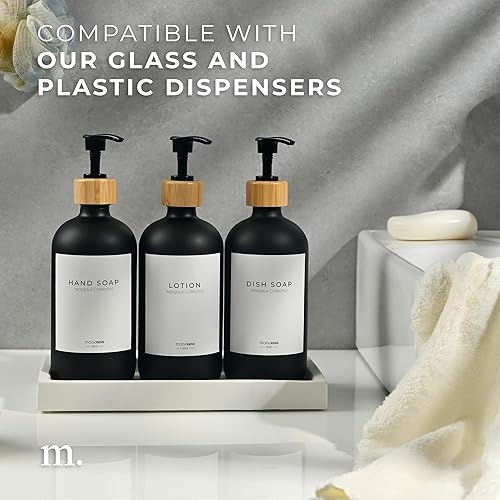 Miniatura 7 de MaisoNovo Bandeja grande de hormigón  Bandeja blanca para encimera de baño  Bandeja dispensadora de jabón  Bandejas de baño para mostrador  Bandeja