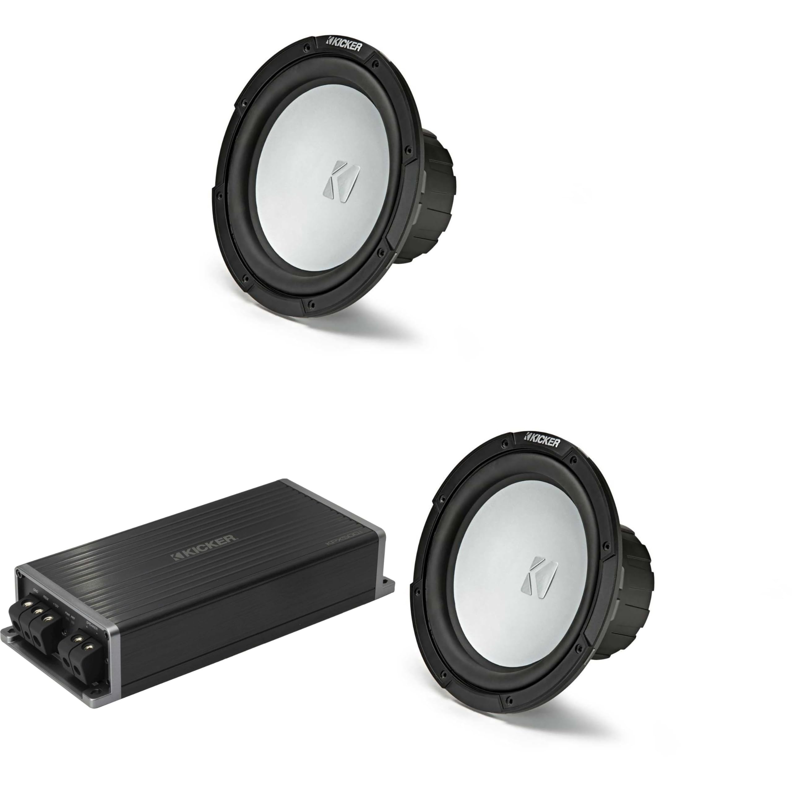 Kicker Marine KPX500.1 Powersports Amp & (2) 10