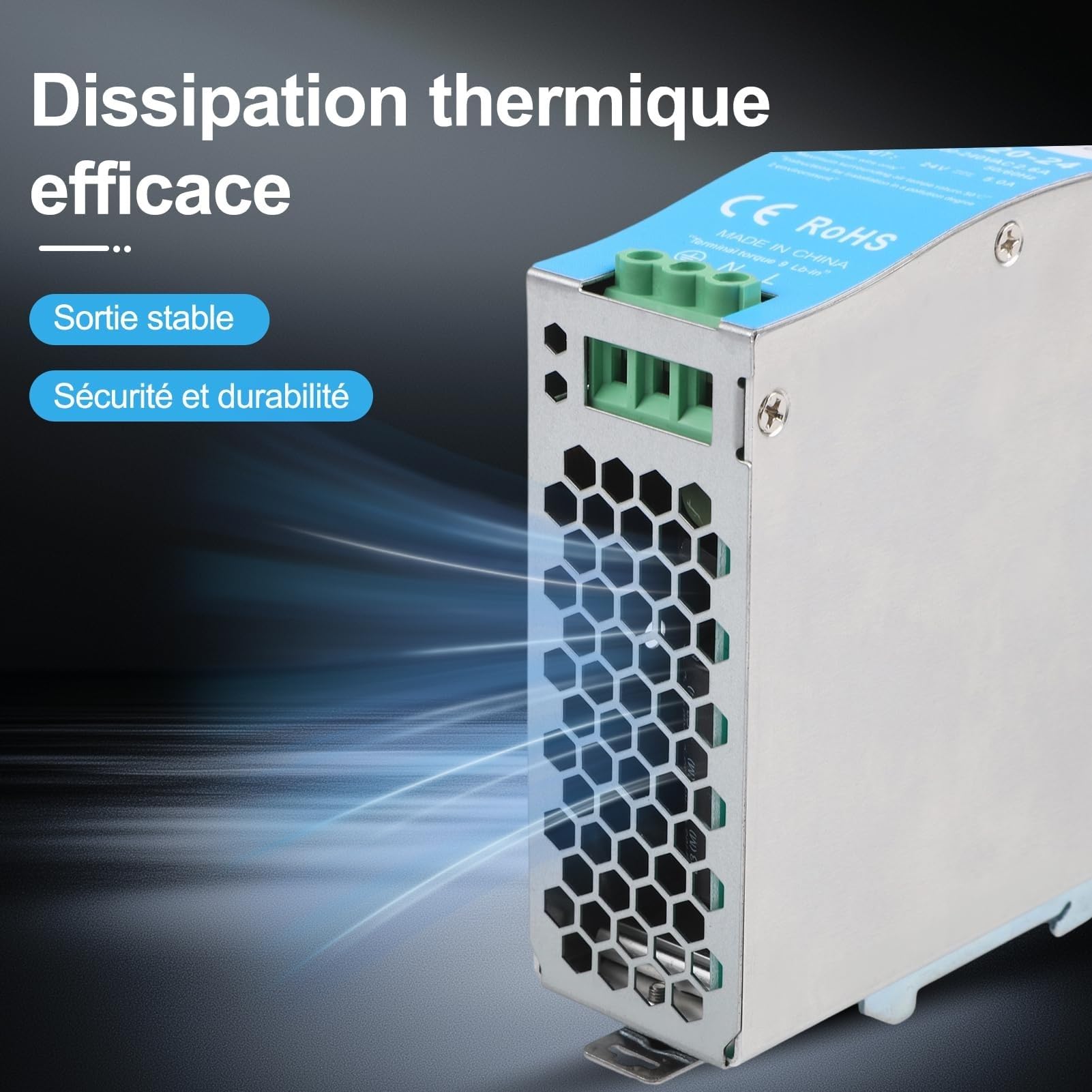 Fuente de alimentación de conmutación de CA a CC montada en riel de 120W para la automatización de fábrica y gabinetes de control de salida DC 12V 10A o DC 24V 5A (24V)