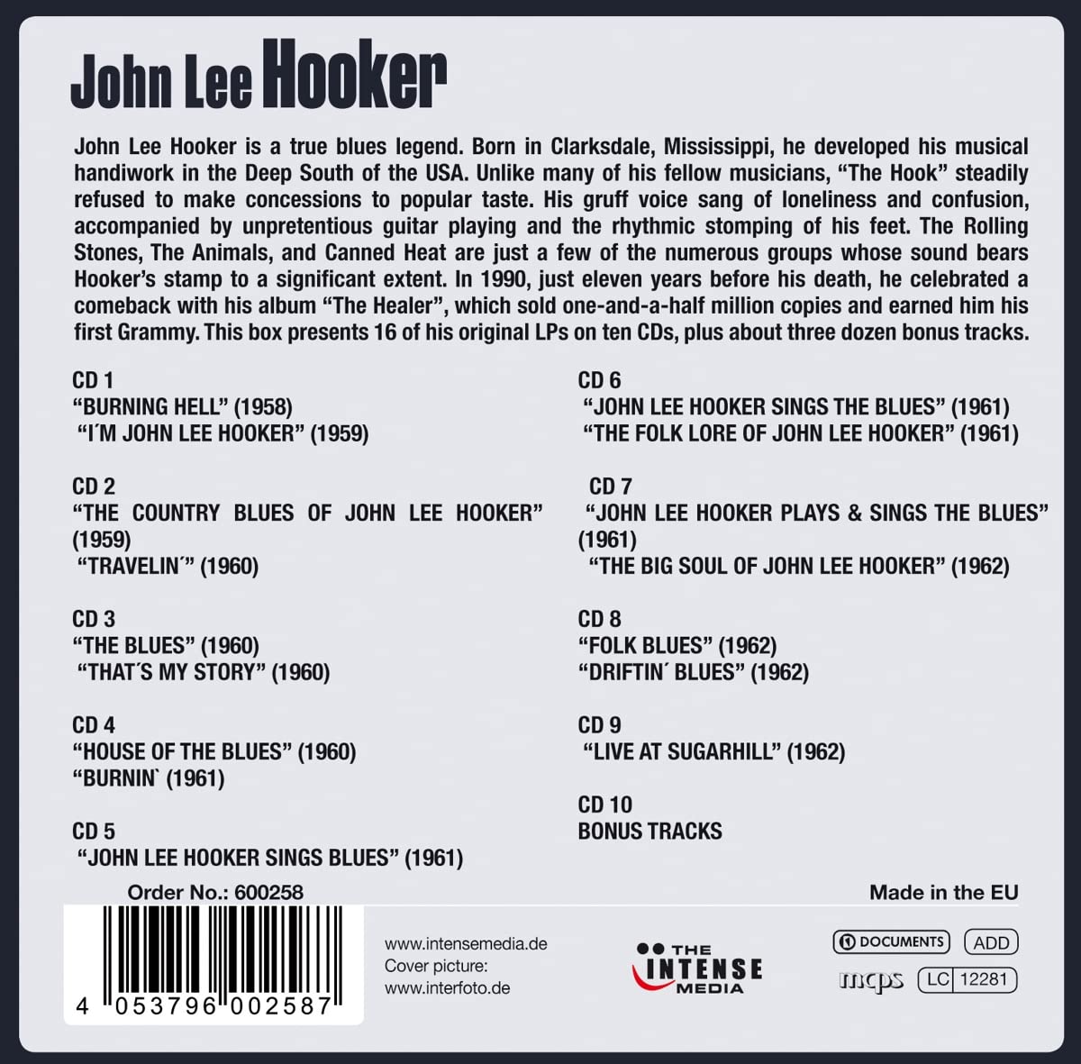 John Lee Hooker 16 Original Albums & Bonus Tracks