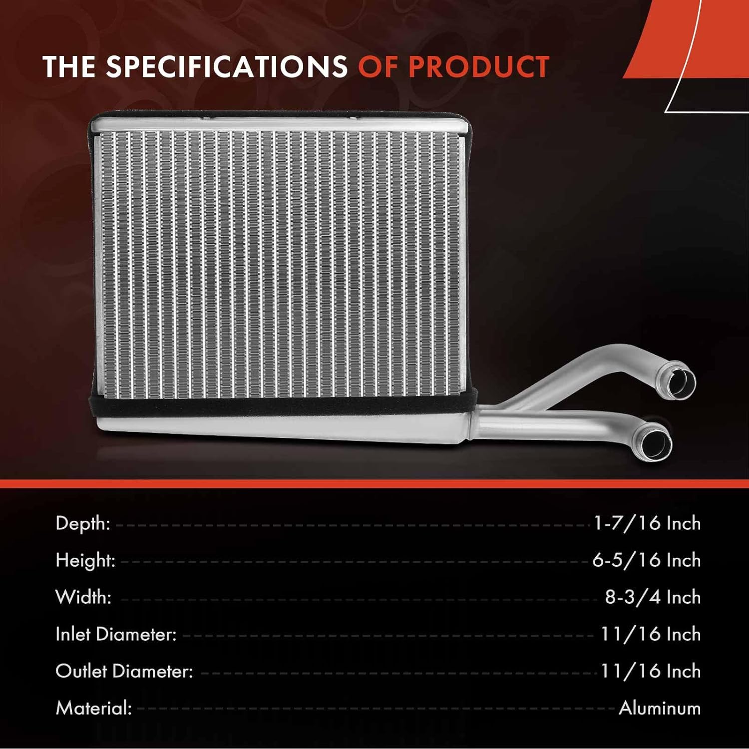 A-Premium Front HVAC Heater Core Compatible with Dodge Sprinter 2500/Sprinter 3500 2003-2006 & Freightliner Sprinter 2500/Sprinter 3500 2002-2006, Replace OE# 5133426AA