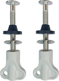 2PCS Universal Toilet Seat Screws - Stainless Steel Toilet Seat Hinge Bolts and Nuts, Nut with Wrench