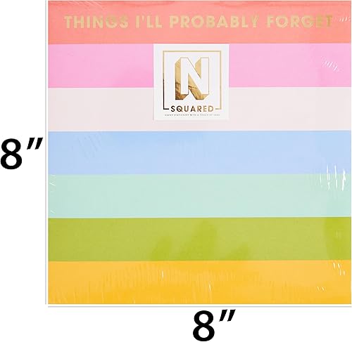 Miniatura 5 de C.R. Gibson Bloc de notas jumbo, rayas cuadradas, 150 hojas con elegantes detalles de lámina dorada, papelería elegante y funcional (CM25-25499)