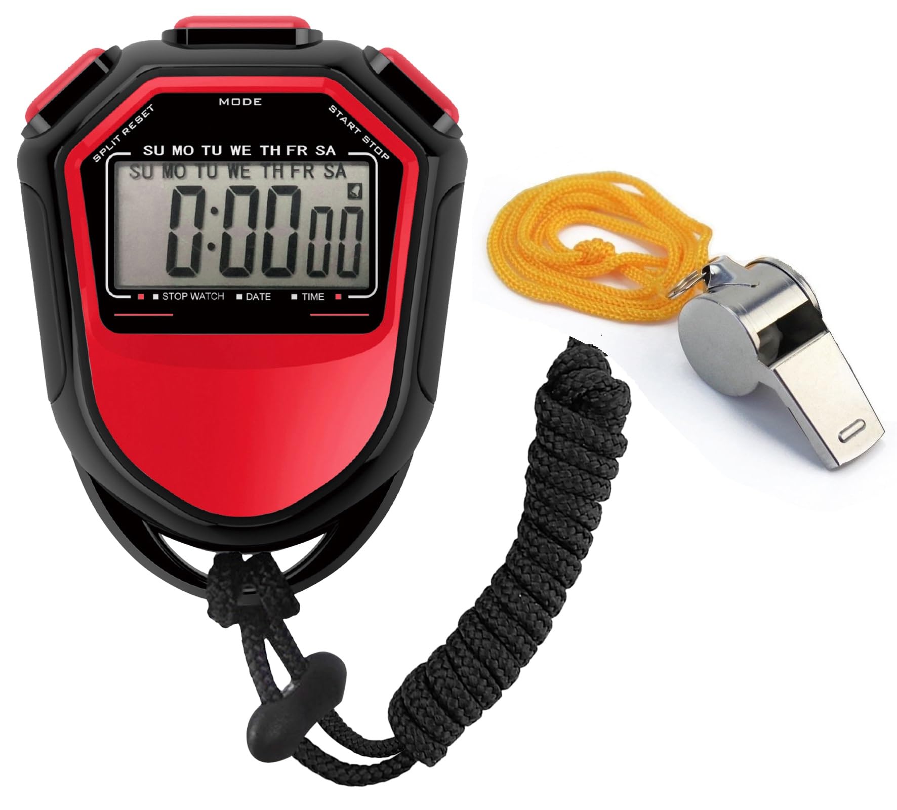 Stopwatch Digital Handheld LCD Timer Chronograph Sports Counter for Multi Sports Stop watch ABS Interval Training Outdoor Running