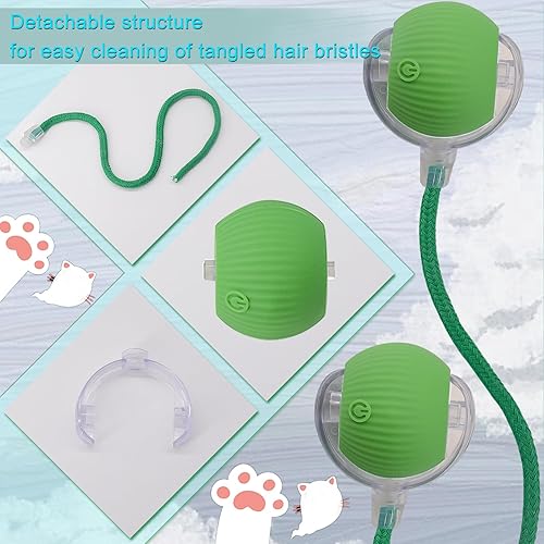 Miniatura 3 de Pelota interactiva de juguete para perros y gatos juego para mascotas con luz LED y cola para activar el movimiento, regalo de gatito cachorro,