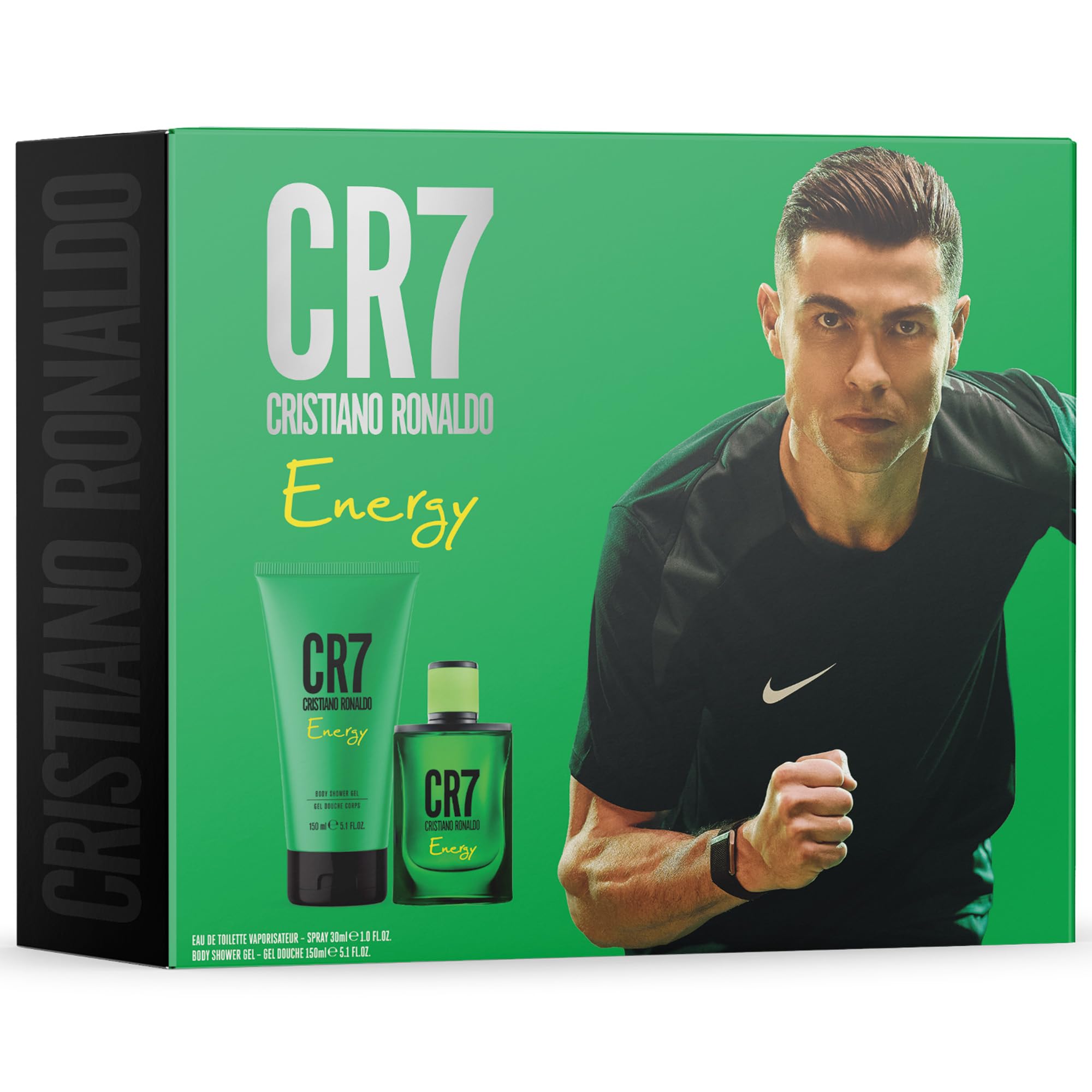 Cristiano Ronaldo CR7 Energy Geschenkset Eau de Toilette 30 ml + Shower Gel 150 ml – Herren Parfum Set mit Duschgel – Frischer sportlicher Männerduft – Geschenk für Männer