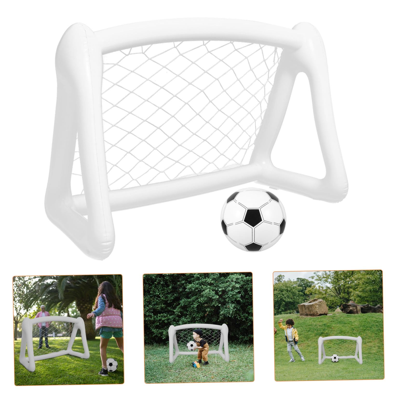 BESTonZON Porta da Calcio Gonfiabile per Bambini per Allenamento in Giardino, Facile da Installare in Pvc Resistente, per Giochi All'aperto e Famiglie Bambini Piccoli