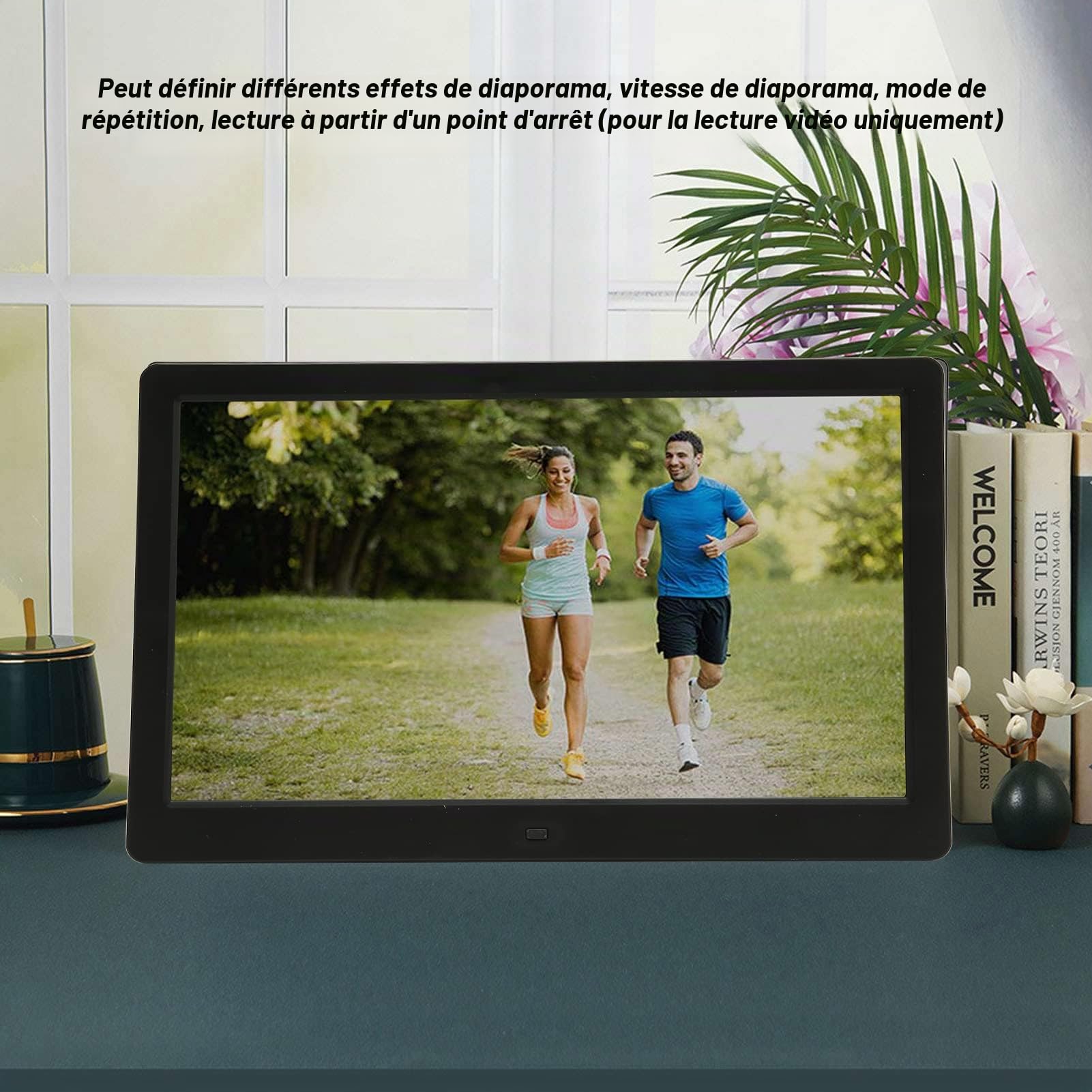 PhotoShare Cadre Photo Numérique 13 Pouces, 13 ''1280x800 IPS HD Pictures Displayer pour Les Amis et la Famille, Grand Album de Photos électroniques et Machine de publicité LED