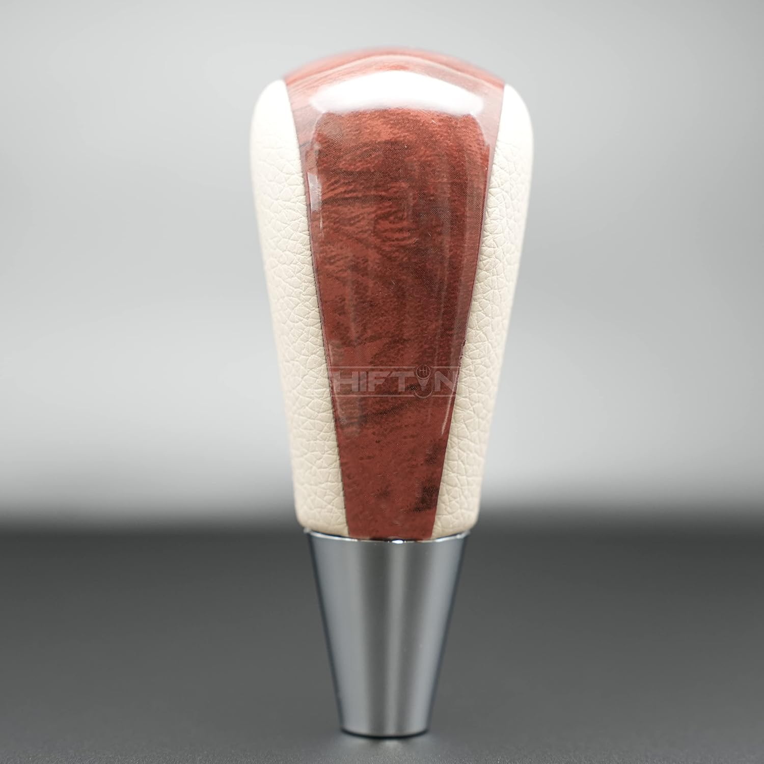 Leather Wood Gear Shift Knob for Toyota Avalon Yaris 4Runner Land Cruiser Sienna Camry Solara Tacoma and Lexus ES300 ES330 GS300 GS400 GS430 SC300 SC400 (Tan Beige Leather/Walnut Wood)