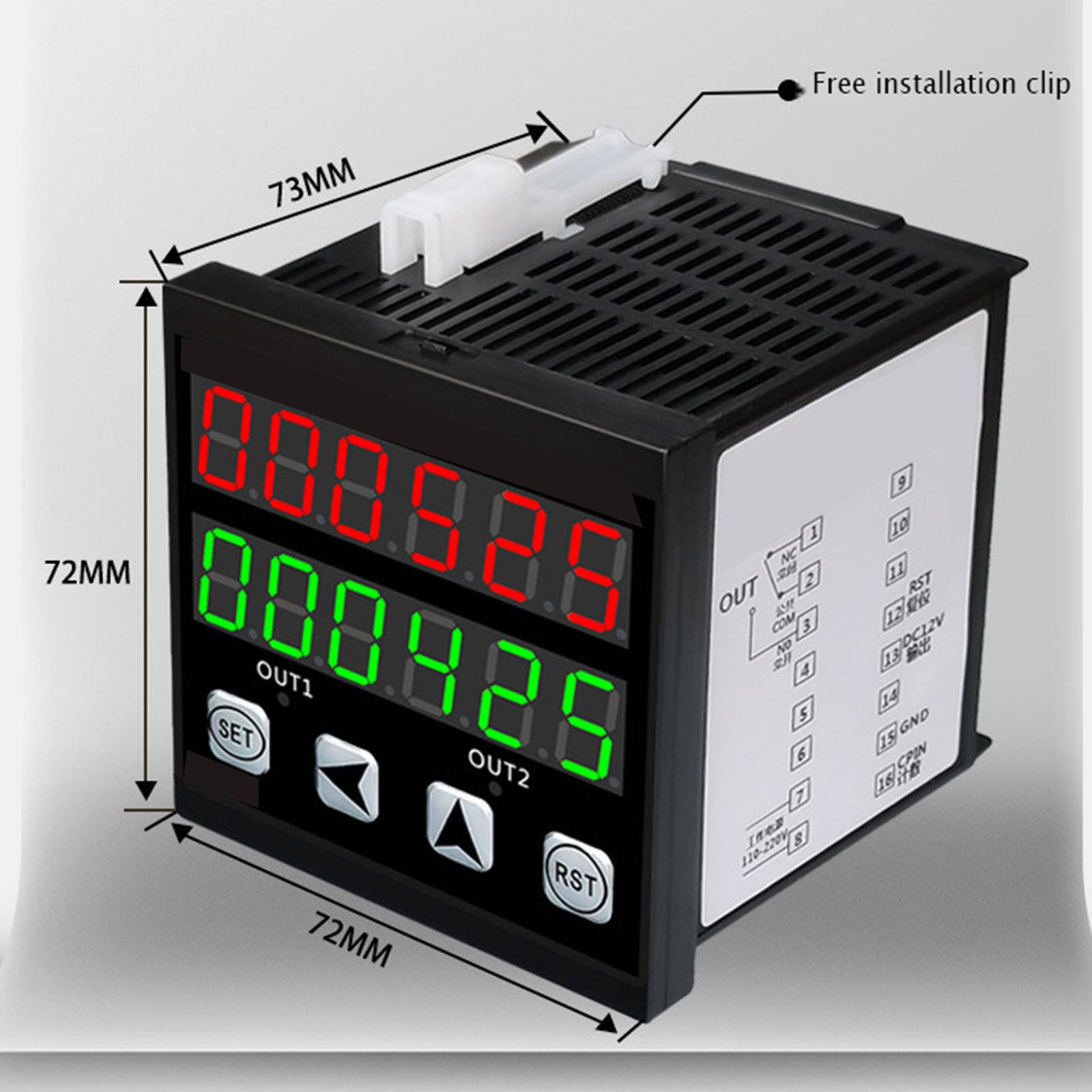 Contatore elettronico con display digitale intelligente 0-999999 Contatore con interruttore a pedale Attrezzatura industriale