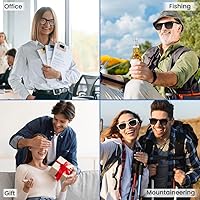 Vista 2 de Lentes inteligentes con Bluetooth, para hombres y mujeres, control táctil, protección UV al aire libre y control de voz, llamadas manos libres