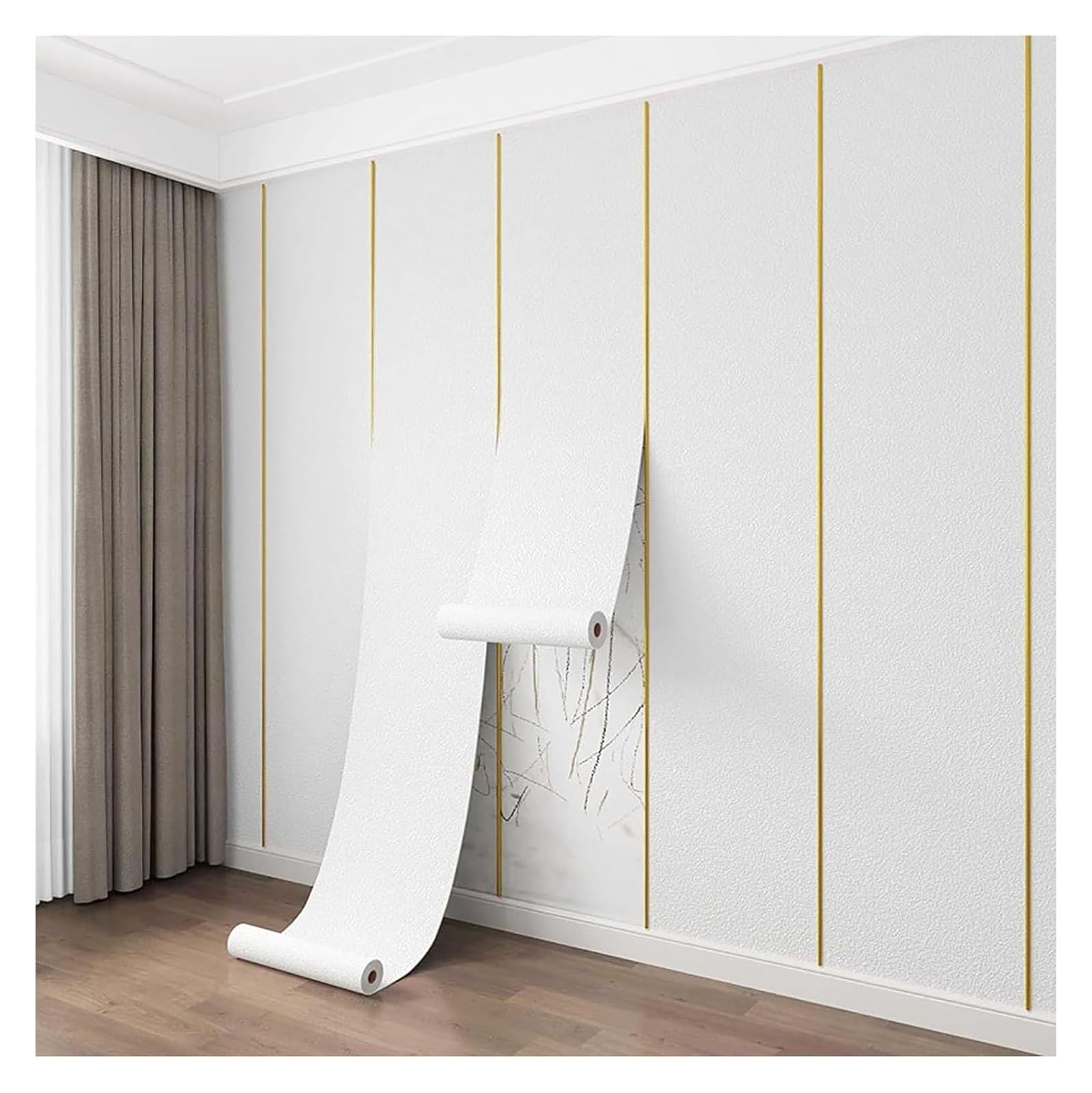 tapety samoprzylepne, Antykolizyjna naklejka ścienna, samoprzylepne panele ścienne typu Peel and Stick Backsplash, pogrubiona, dźwiękoszczelna, wyściełana zdejmowana tapeta(Roze,5x0.5m/16.4x1.64ft)