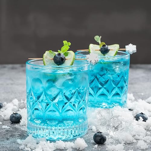 Miniatura 4 de Púas de cóctel de copo de nieve de 3.5 pulgadas, 100 púas de comida resistentes, punta afilada, desechables, de bambú blanco, uso en fiestas de