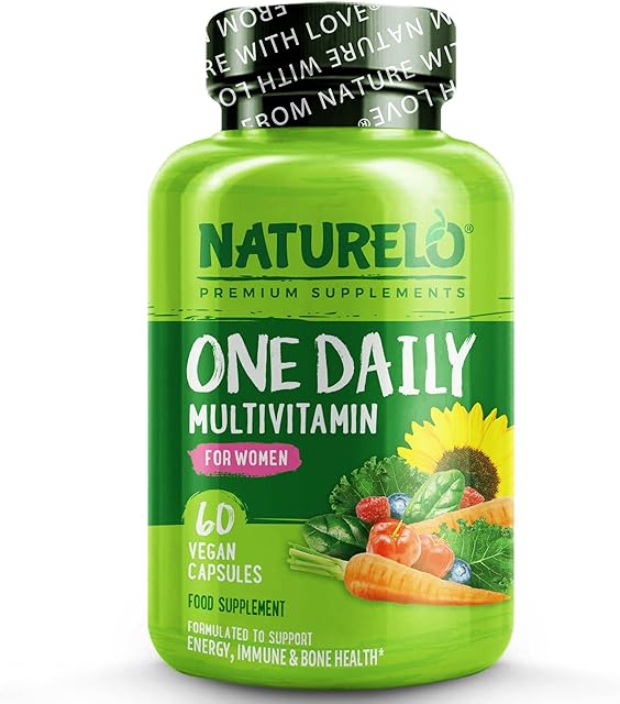 NATURELO One Daily Multivitamin for Women - with Natural Food-Based Vitamins, Fruit & Vegetable Extracts - Best for Maintaining Essential Nutrients - Non-GMO - 60 Vegan Capsules | 2 Month Supply