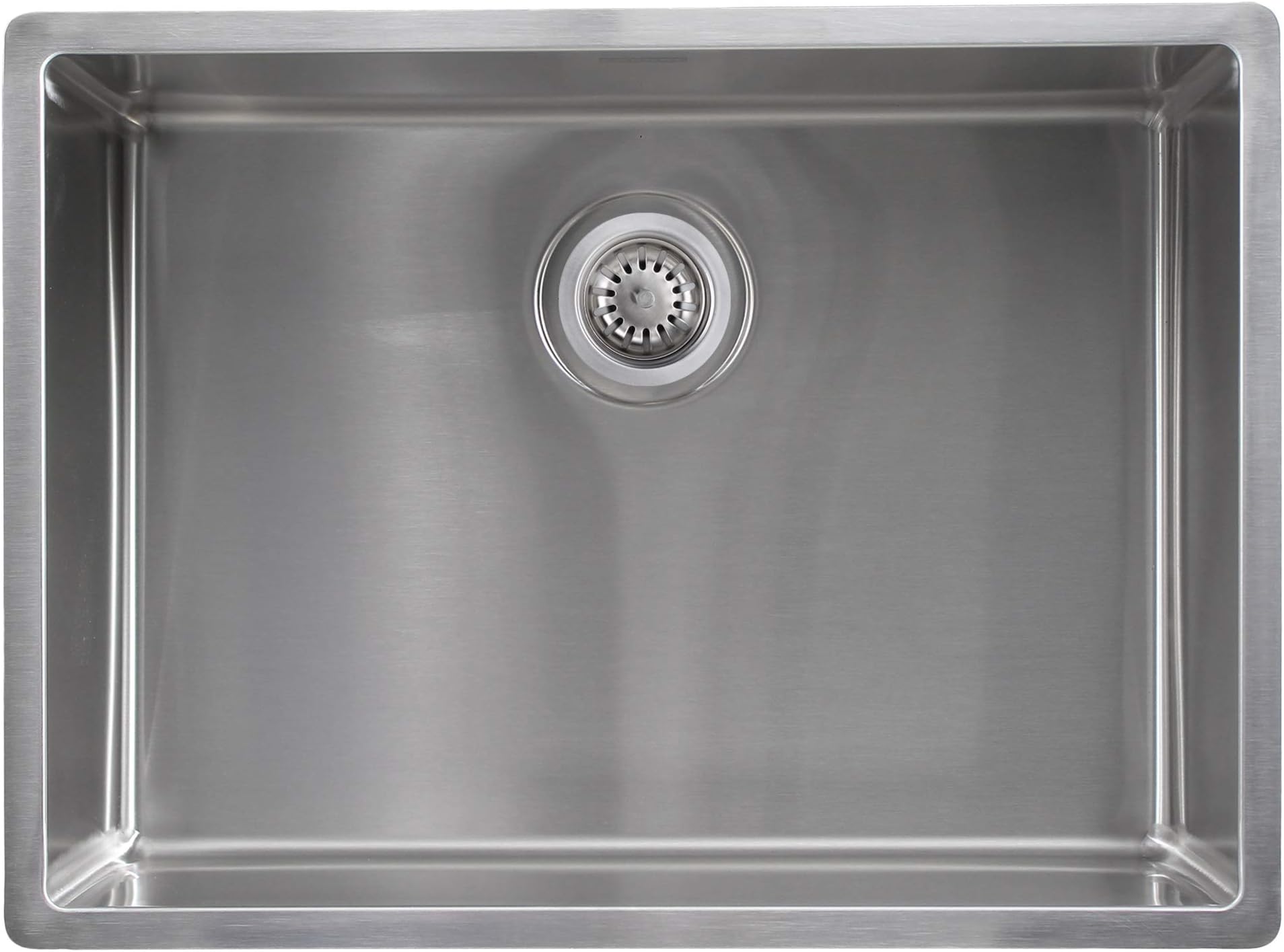Faber Franke 24"X18"Single Bowl SS Kitchen Box Sink|Premium 304 Stainless Chrome Nickel Steel|Rust & Stain Resistant|Brushed Matt Finish|Minimizes Sound|BXX 210/110-57 3 1/2" WWK ND NOF NTH R12