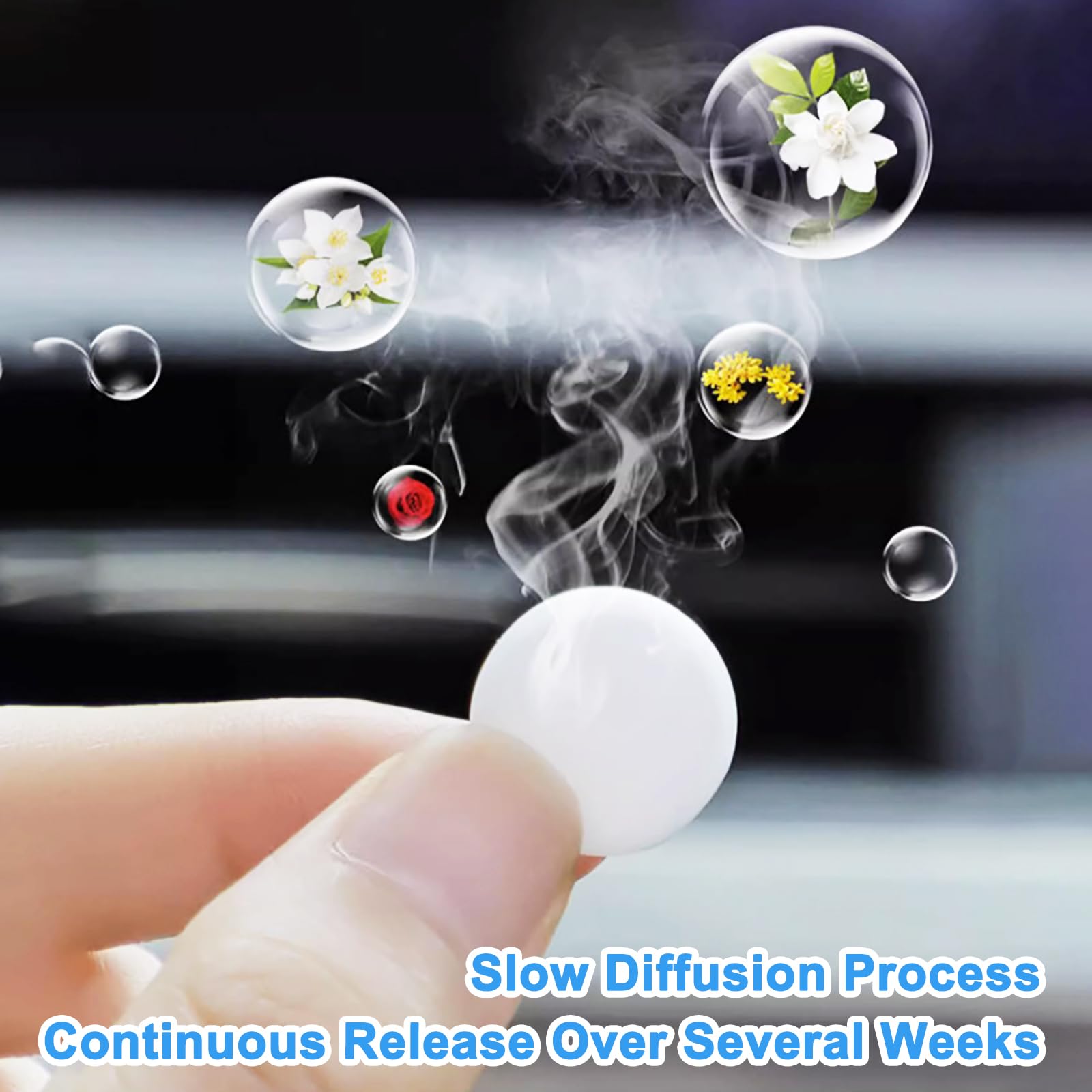 24 Pack Cinnamon & Jasmine Car Air Freshener Refills, Car Air Vent Clip Freshener Replacement Pads, Solid Fragrance Scent Refill Tablets: Lavender